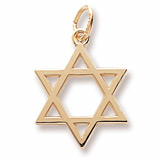 14K Gold Star of David Charm by Rembrandt Charms