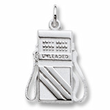 14K White Gold Gas Pump Charm by Rembrandt Charms