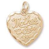 Gold Plate Mother We Love You Heart Charm by Rembrandt Charms