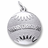 14K White Gold Christmas Ornament Charm by Rembrandt Charms