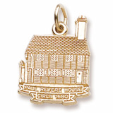 10K Gold Paul Revere House Charm by Rembrandt Charms