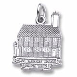14K White Gold Paul Revere House Charm by Rembrandt Charms