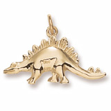 Gold Plate Stegosaurus Dinosaur Charm by Rembrandt Charms
