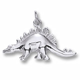 Sterling Silver Stegosaurus Dinosaur Charm by Rembrandt Charms