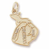 10K Gold Michigan Charm by Rembrandt Charms