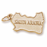 Gold Plated Saudi Arabia Charm by Rembrandt Charms