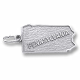 14K White Gold Pennsylvania Charm by Rembrandt Charms