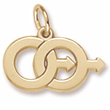 10K Gold Male Twins Charm by Rembrandt Charms