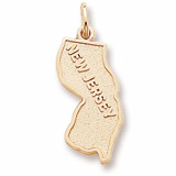 Gold Plated New Jersey Charm by Rembrandt Charms
