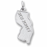 14K White Gold New Jersey Charm by Rembrandt Charms