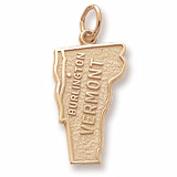 Gold Plated Burlington, Vermont Charm by Rembrandt Charms