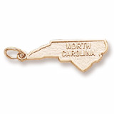 10K Gold North Carolina Charm by Rembrandt Charms