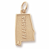 Gold Plated Alabama Charm by Rembrandt Charms