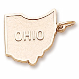 10K Gold Ohio Charm by Rembrandt Charms