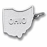 14K White Gold Ohio Charm by Rembrandt Charms