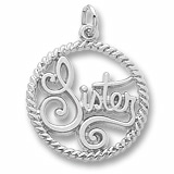 14K White Gold Sister Charm by Rembrandt Charms