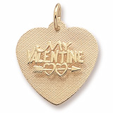 10K Gold My Valentine Heart Charm by Rembrandt Charms