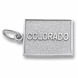 14K White Gold Colorado Charm by Rembrandt Charms
