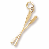 Gold Plate Crew Oars Charm by Rembrandt Charms
