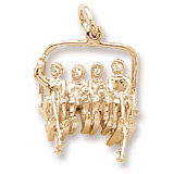 14K Gold Skiing Quad Lift Chair Charm by Rembrandt Charms