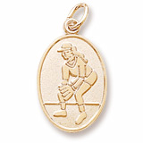 10K Gold Female Softball Player Charm by Rembrandt Charms