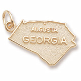 10K Gold Augusta, Georgia Charm by Rembrandt Charms
