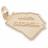 Gold Plated Augusta, Georgia Charm by Rembrandt Charms