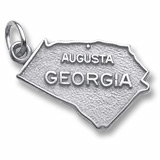 14K White Gold Augusta, Georgia Charm by Rembrandt Charms