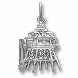 14K White Gold Thomas Point Lighthouse Charm by Rembrandt Charms
