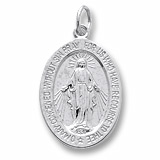 Sterling Silver Miraculous Medal Charm by Rembrandt Charms
