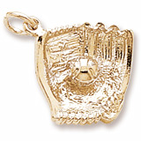 Gold Plated Baseball Glove Charm by Rembrandt Charms