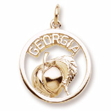 14K Gold Georgia Peach Charm by Rembrandt Charms