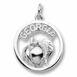 Sterling Silver Georgia Peach Charm by Rembrandt Charms