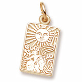 14K Gold Tarot Card Charm by Rembrandt Charms