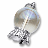 Sterling Silver Crystal Ball Charm by Rembrandt Charms