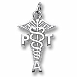 14K White Gold Physical Therapy Assistant Charm by Rembrandt Charms