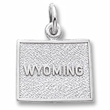 14K White Gold Wyoming Charm by Rembrandt Charms