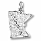 14K White Gold Minnesota Charm by Rembrandt Charms