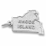 14K White Gold Rhode Island Charm by Rembrandt Charms