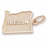 14K Gold Oregon Charm by Rembrandt Charms