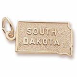 14K Gold South Dakota Charm by Rembrandt Charms