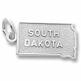 14K White Gold South Dakota Charm by Rembrandt Charms
