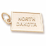 Gold Plated North Dakota Charm by Rembrandt Charms