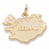 Gold Plated Iceland Charm by Rembrandt Charms