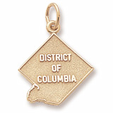 Gold Plated District of Columbia Charm by Rembrandt Charms