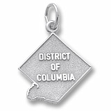 14K White Gold District of Columbia Charm by Rembrandt Charms