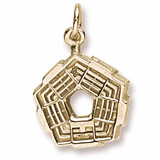 10K Gold Pentagon Charm by Rembrandt Charms