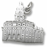 14K White Gold South Carolina Temple Charm by Rembrandt Charms