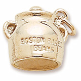 Gold Plate Boston Baked Beans Charm by Rembrandt Charms
