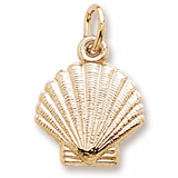 Gold Plated Clamshell Charm by Rembrandt Charms